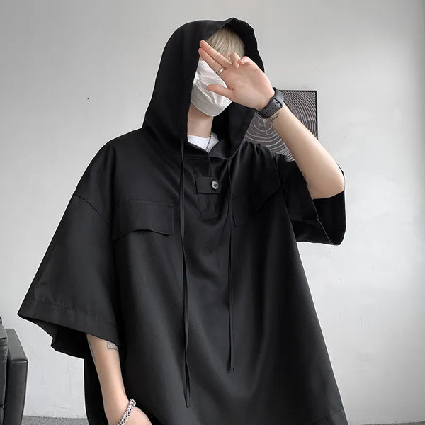 Casual Hooded Loose T-Shirt Dark Tiger