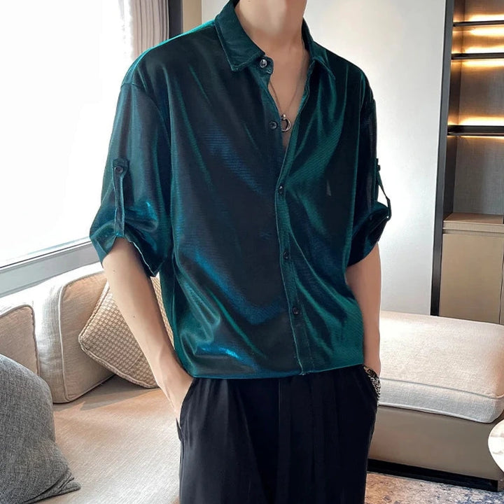 Korean 90s Style Shirt Dark Tiger