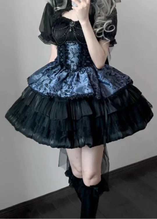 Japanese Victorian Gothic Dress Dark Tiger