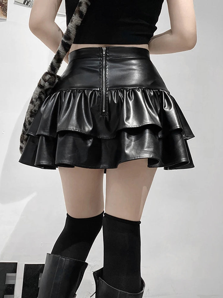 Gothic High Waist Skirt Dark Tiger