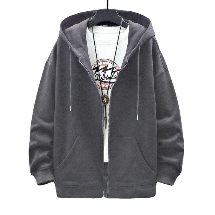 Dark Casual Zip Hoodie Dark Tiger