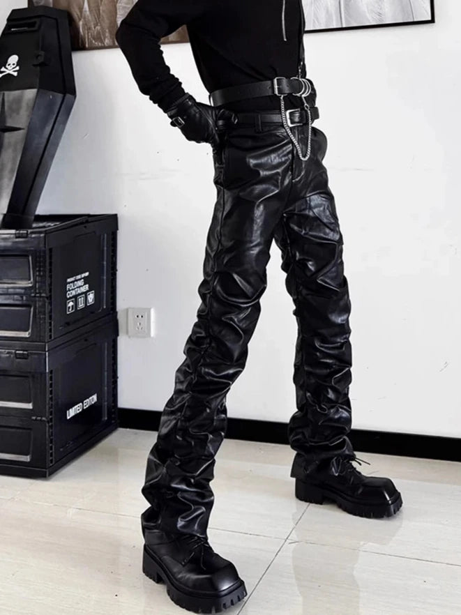 Cyberpunk Soft Leather Pants Dark Tiger