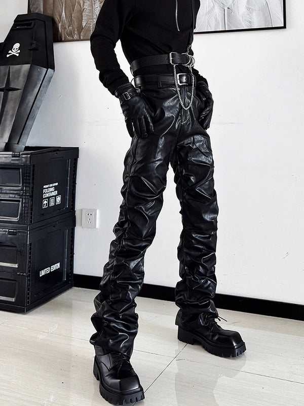 Cyberpunk Soft Leather Pants Dark Tiger