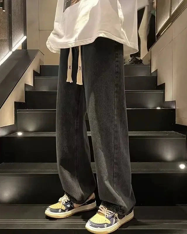 Y2K Washed Wide Pants Dark Tiger