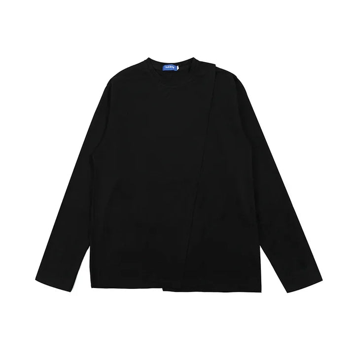 Korean Split Long Sleeve Top Dark Tiger