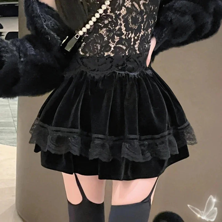 Gothic Lolita Mini Skirt Dark Tiger