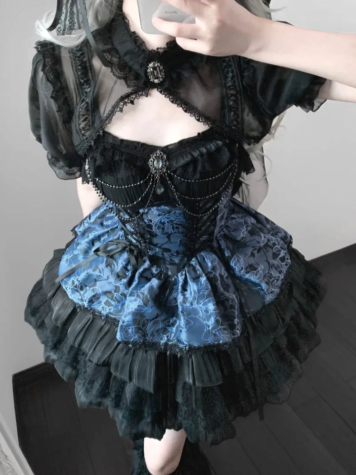 Japanese Victorian Gothic Dress Dark Tiger