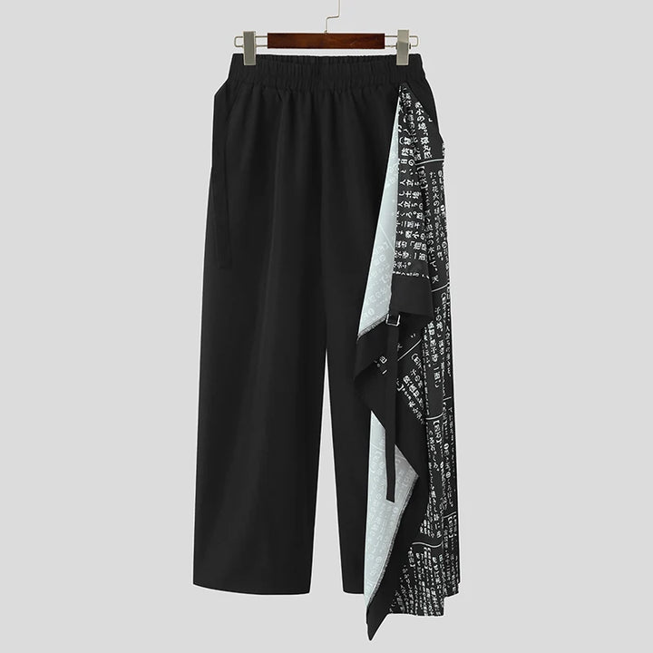 Dark Loose Wide Leg Pants Dark Tiger