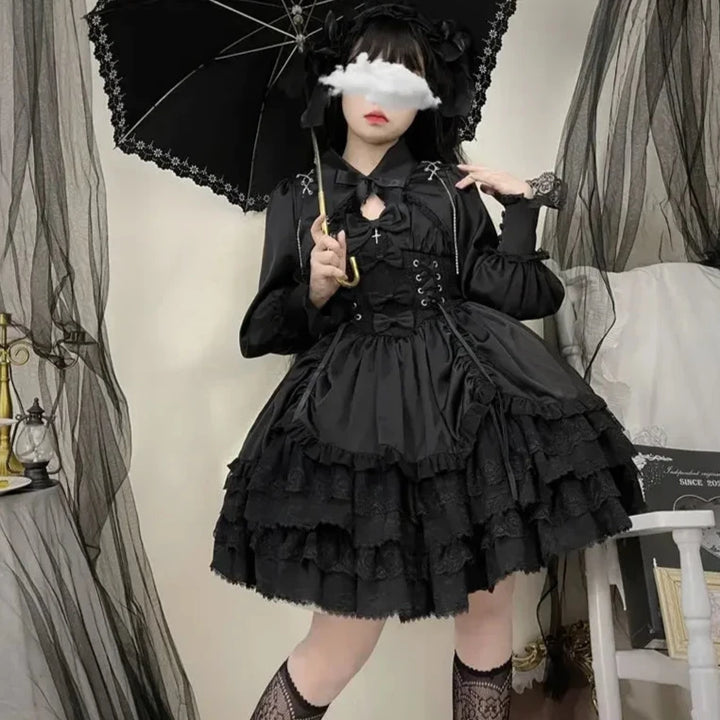 Harajuku Vintage Gothic Lolita Dress Dark Tiger