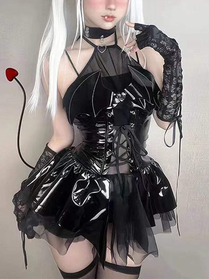Gothic Short Cosplay Dress Dark Tiger