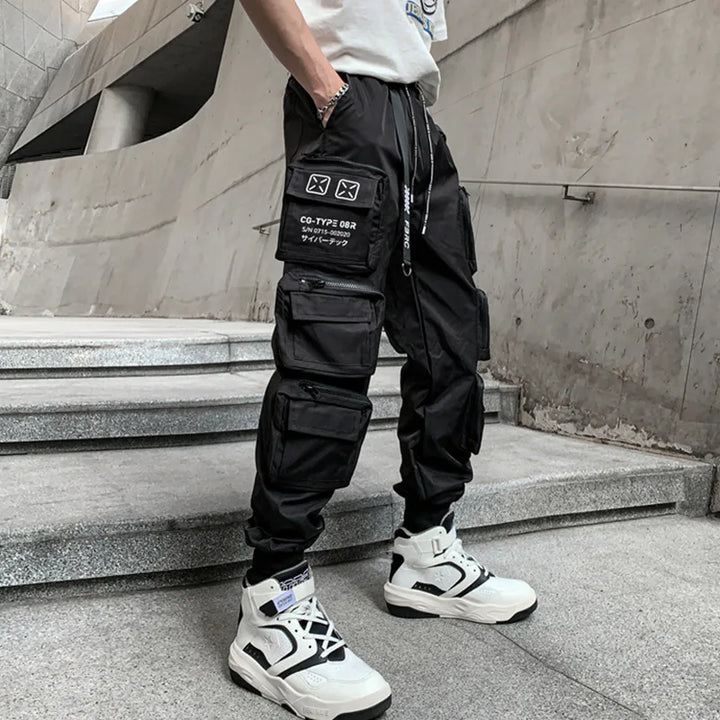 Techwear Urban Cargo Joggers Dark Tiger