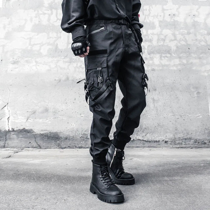 Cyberpunk Casual Cargo Joggers Dark Tiger