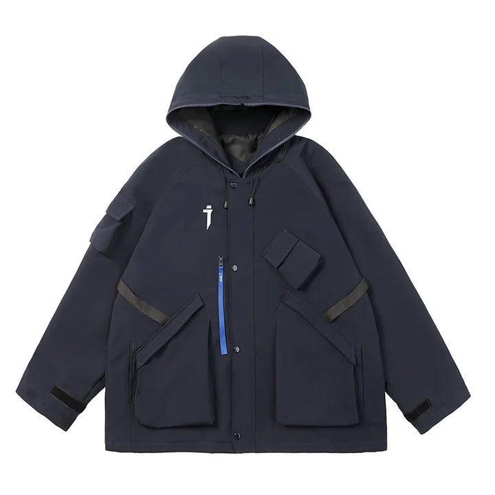 Techwear Hooded Windbreaker Dark Tiger