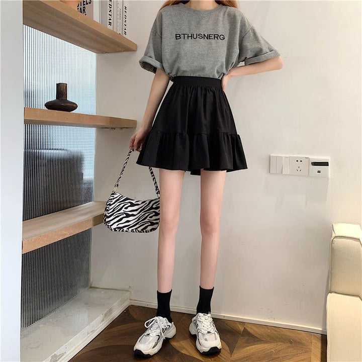 Korean Preppy Mini Skirt Dark Tiger