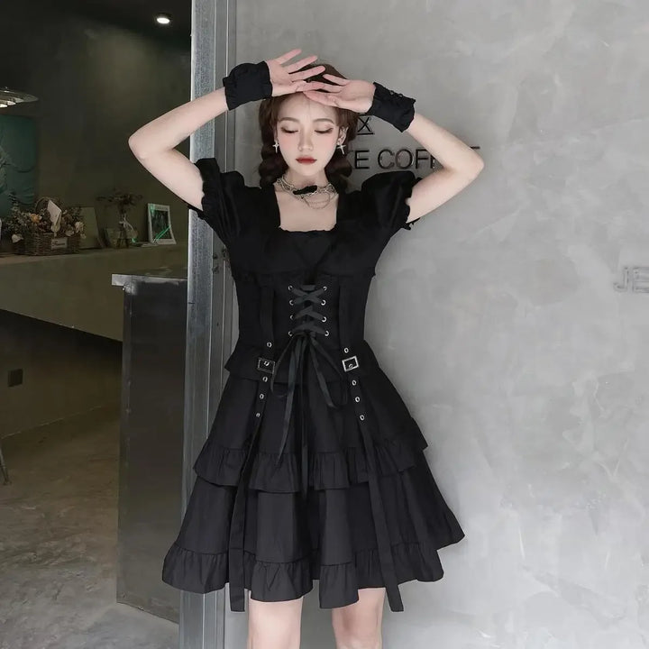 Gothic Lolita Mini Dress Dark Tiger