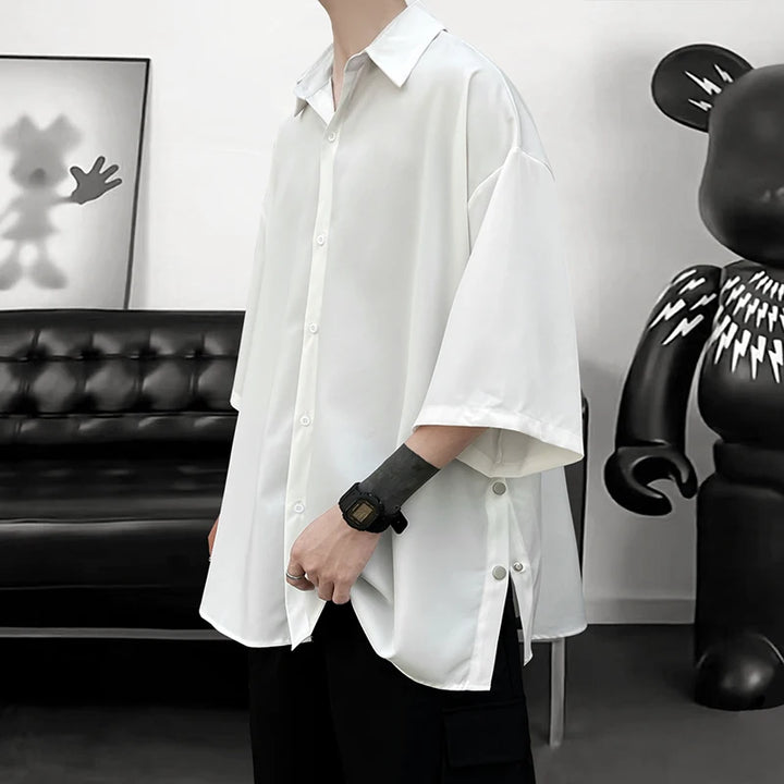 Oversized Korean Streetwear Shirt Dark Tiger