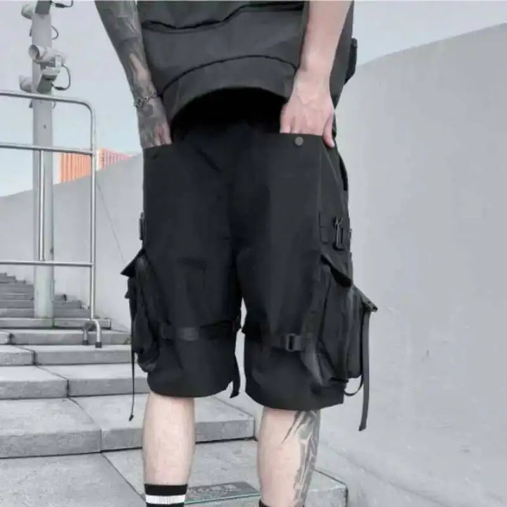 Techwear Multi Pocket Shorts Dark Tiger