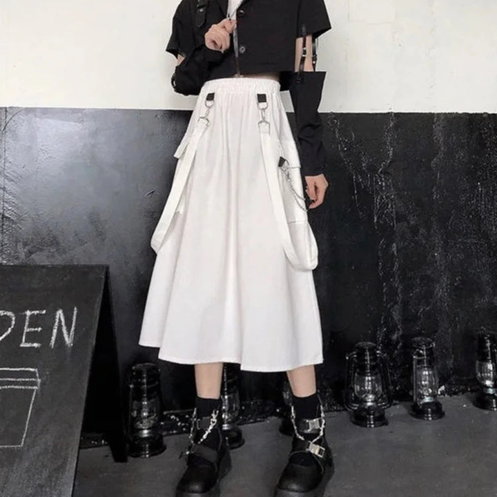 Dark Techwear Long Skirt Dark Tiger