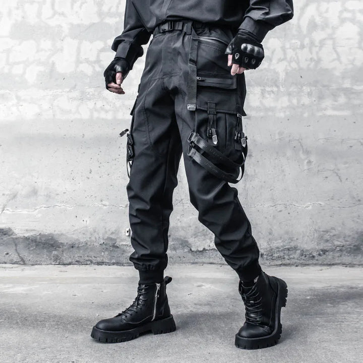 Cyberpunk Casual Cargo Joggers Dark Tiger