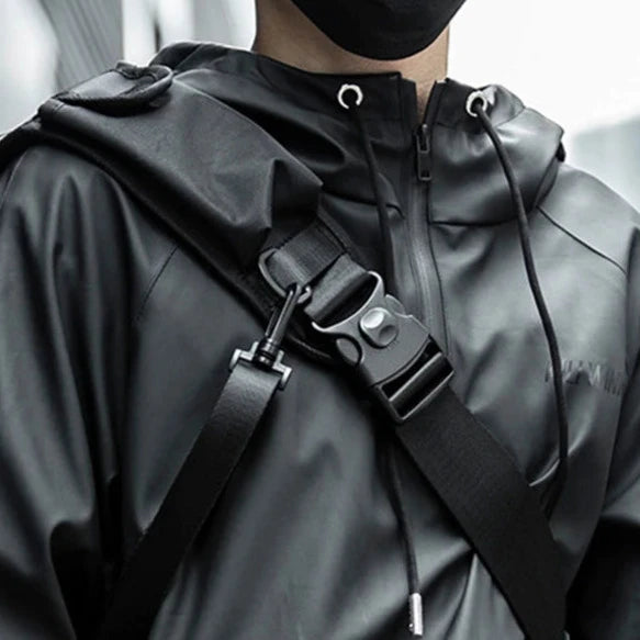 Techwear Waterproof Messenger Bag Dark Tiger