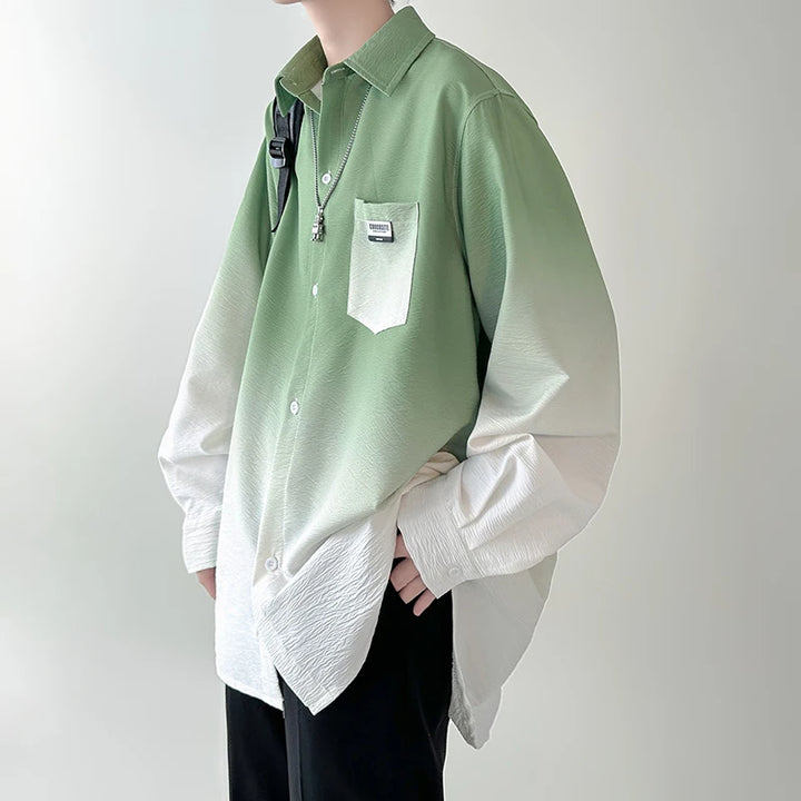 Korean Oversized Gradient Shirt Dark Tiger