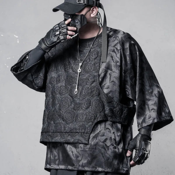 Dark Rose Loose Shirt Dark Tiger