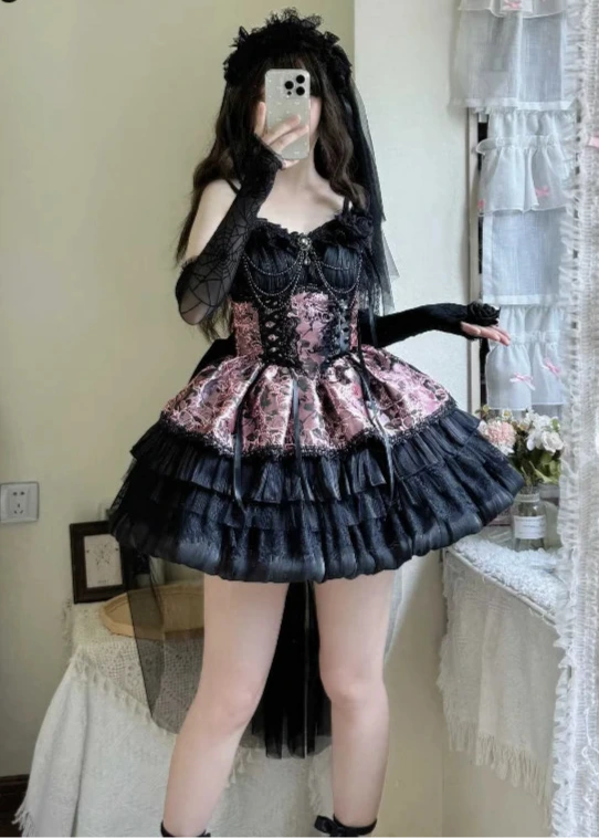 Japanese Victorian Gothic Dress Dark Tiger