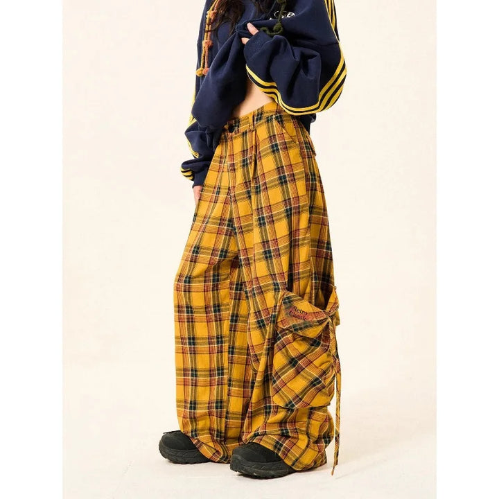 American Checkered Casual Pants Dark Tiger