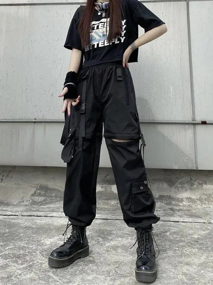 Techwear Loose Cargo Pants Dark Tiger