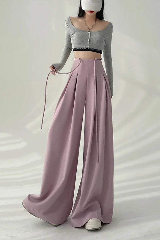 Korean Loose Wide Pants Dark Tiger