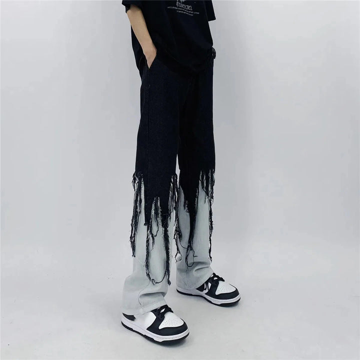 Japanese Casual Loose Jeans Dark Tiger