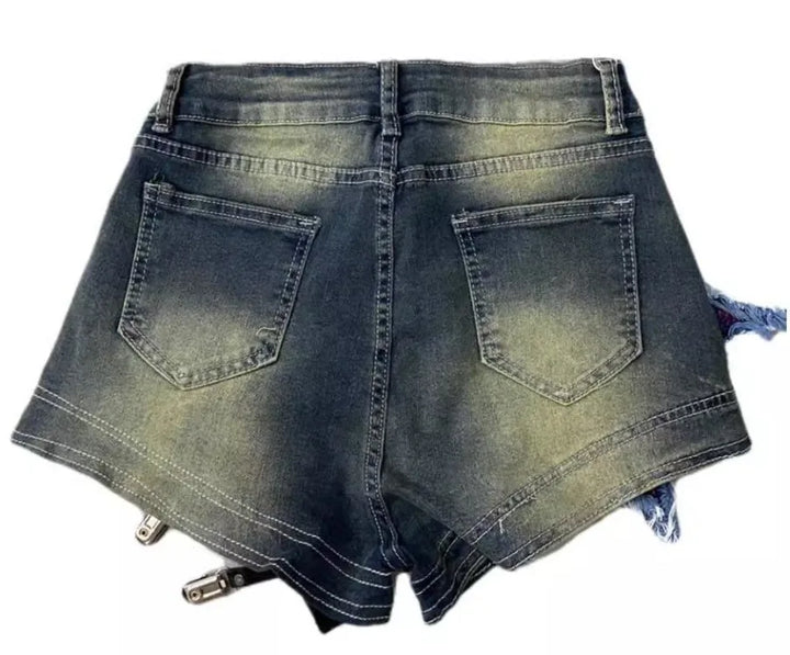 Y2K Grunge Star Shorts Dark Tiger