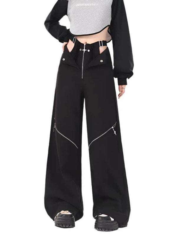 Y2K Gothic Cargo Pants Dark Tiger