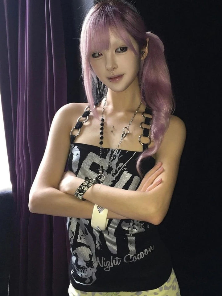 Dark Y2K Tank Top Dark Tiger