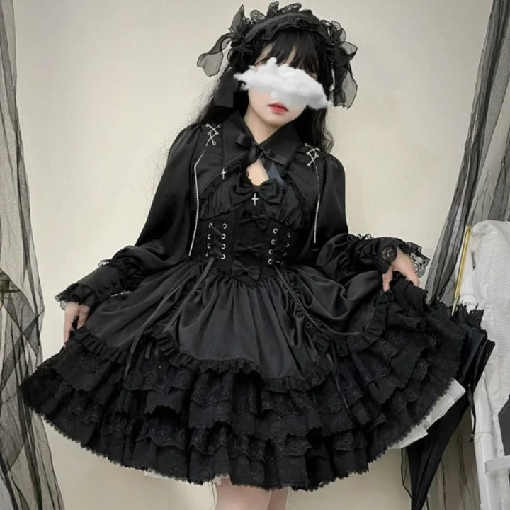 Harajuku Vintage Gothic Lolita Dress Dark Tiger