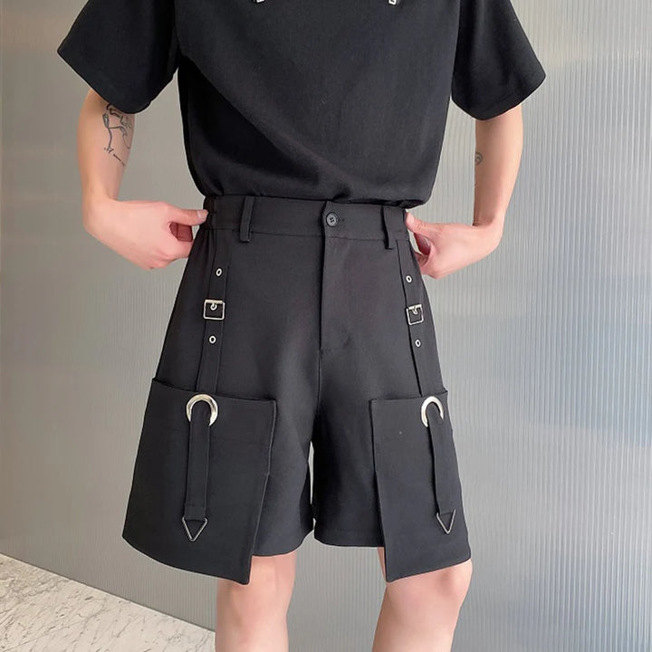 Dark Loose Cargo Shorts Dark Tiger