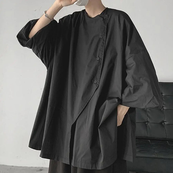 Oversized Hip-Hop style Japanese Shirt Dark Tiger