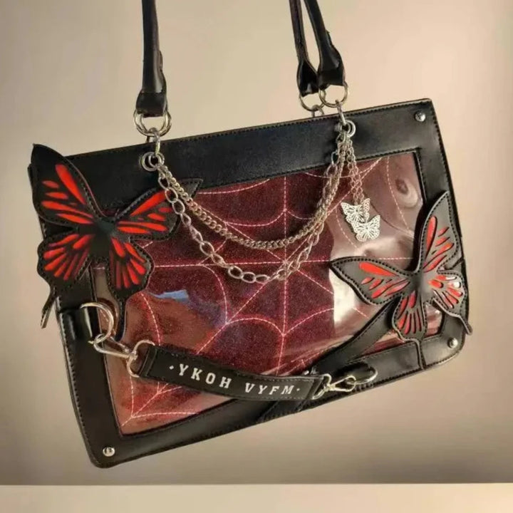 Goth Butterfly Handbag Dark Tiger