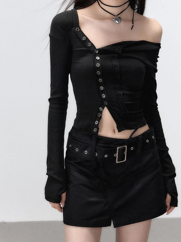 Gothic Korean Crop Top Dark Tiger