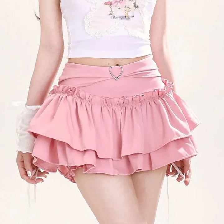 Pleated Lolita High Waist Mini Skirt Dark Tiger