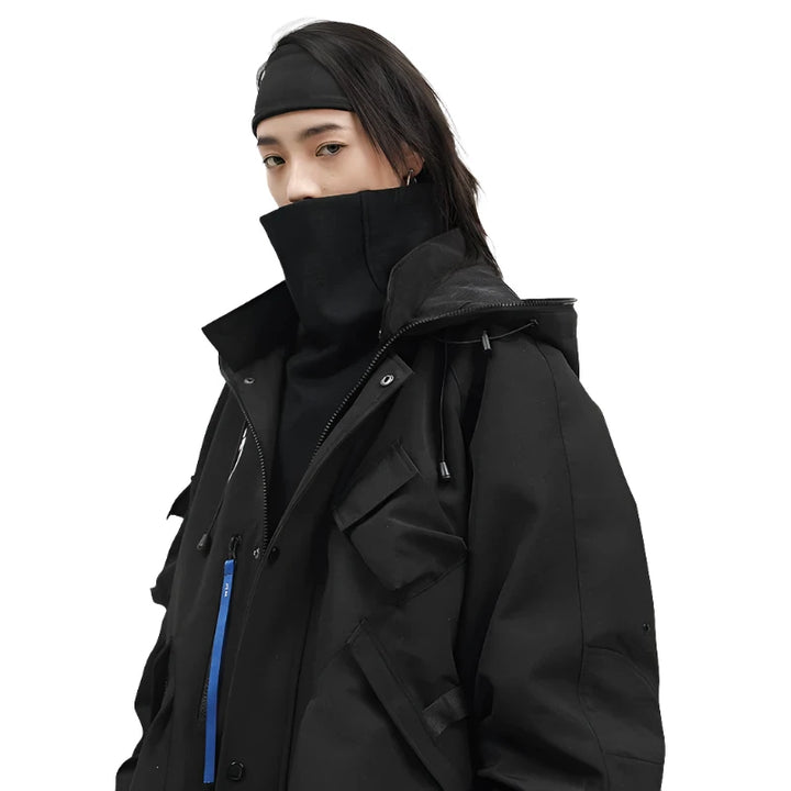 Techwear Hooded Windbreaker Dark Tiger