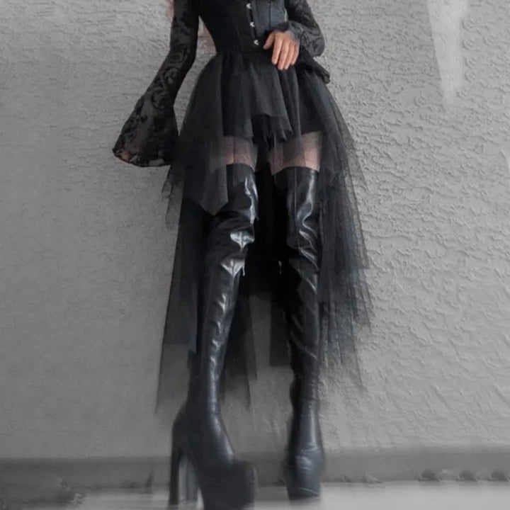 Gothic Style Irregular Skirt Dark Tiger