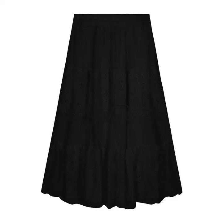 Vintage Long Ruffles Lace Skirt Dark Tiger