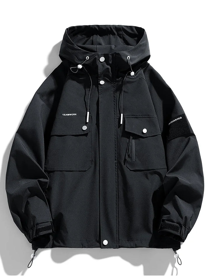 Korean Multi-Pocket Windbreaker Dark Tiger