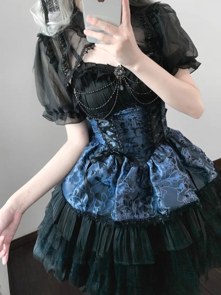 Japanese Victorian Gothic Dress Dark Tiger