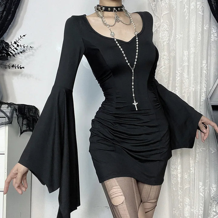 Gothic Longsleeve Party Dress Dark Tiger