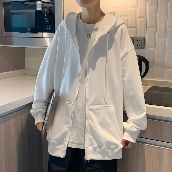 Dark Casual Zip Hoodie Dark Tiger