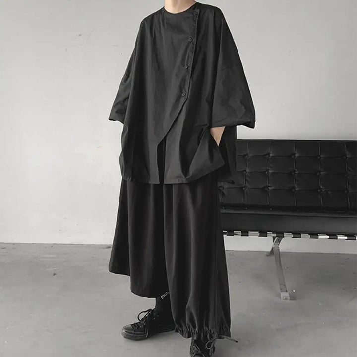 Oversized Hip-Hop style Japanese Shirt Dark Tiger