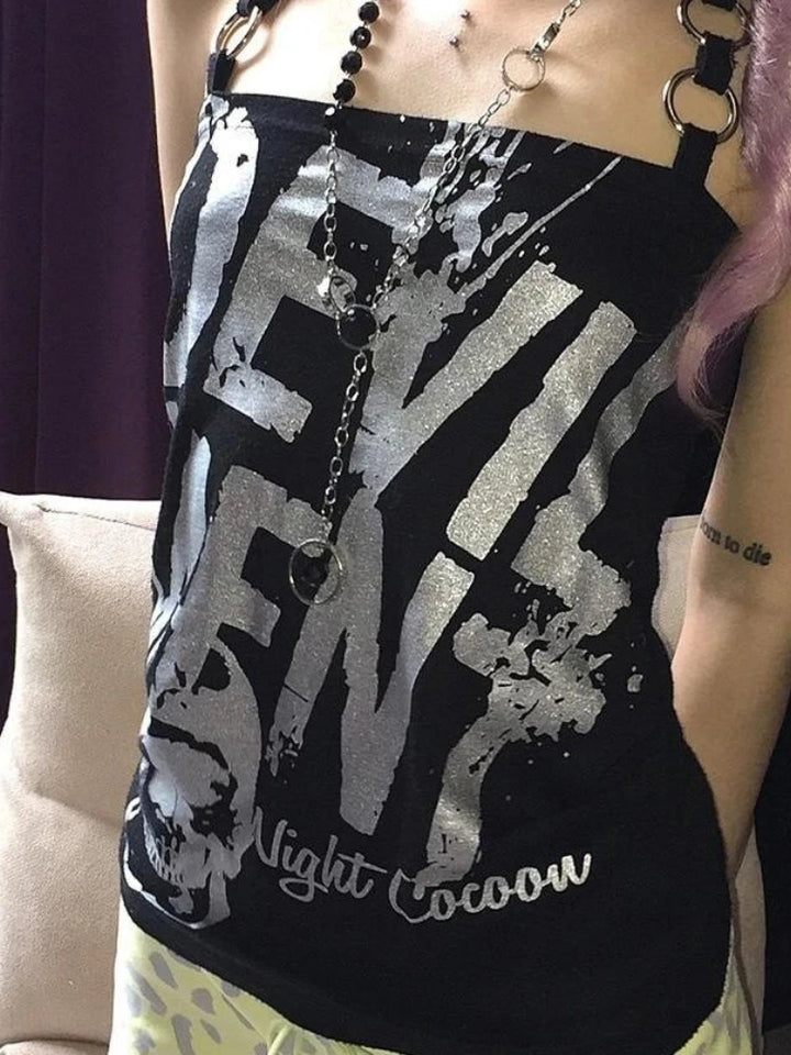 Dark Y2K Tank Top Dark Tiger