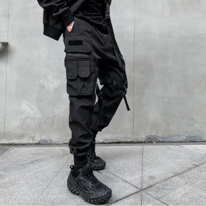 Dark Techwear Cargo Joggers Dark Tiger